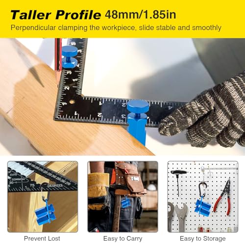 Tall Stair Gauges for Framing Square | Stringer Layout Tool with Holder