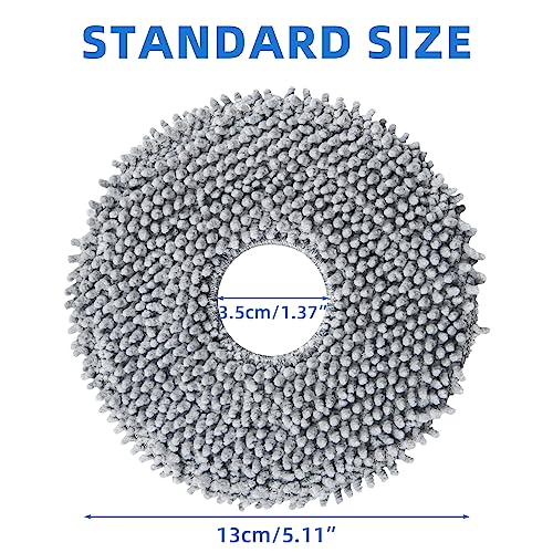 8 Pack Mop Pads for Roborock Q Revo/Qrevo S Pro/Saros 10R - Gray (Variation: Gray-Qrevo Mop Pads)