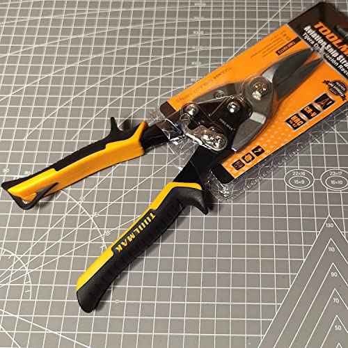 Aviation Snips 10-inch Straight Cut,Chrome Vanadium Steel,Comfortable Grip,Suitable For Electrician Maintenance, Aluminum Cutting, Metal Cutter Tools