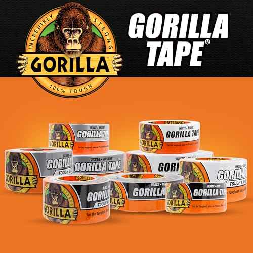 Gorilla Tape Tough & Wide, Black Tape, 2.88" x 25 yd (Pack of 1) - Heavy Duty and Weather Resistant for Indoor or Outdoor