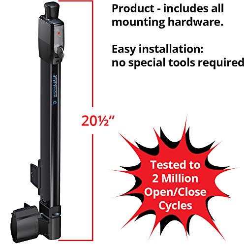 D&D MagnaLatch Top Pull Pool Safety Gate Latch 20.5 Inch Black - Self-Locking, Adjustable