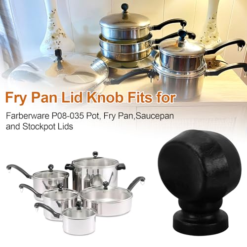 Farberware Lid Knob Replacement 2-Pack | #8-32 & 10-32 Stud Fits Fry Pans & Skillets