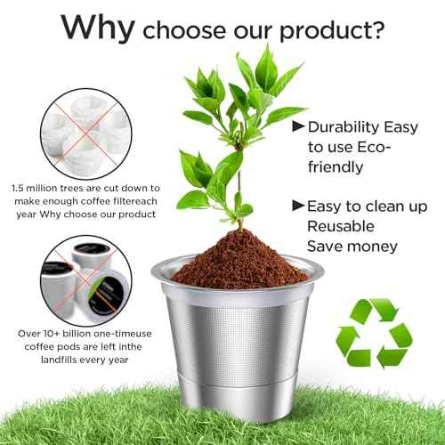 Noalto Reusable K Cups and Coffee Pods,Universal stainless steel k Cups for Keurig 2.0 and 1.0 Coffee Makers machine(2pack)
