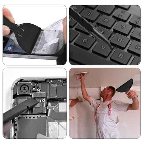 12 Pieces Plastic Putty Knife Set 2" / 3" / 6" Flexible Scraper Tool and Detail Scraper Tool Multipurpose Spatula Paint Scrapers, for Spackling, Patching, and Painting Wood or Wall