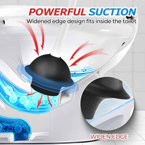Toilet Plunger with Holder£¬Plungers for Bathroom with Holder, Toilet Plunger Heavy Duty£¬Bathroom Plunger£¬Bathroom Decor£¬Bathroom Accessories£¬Toilet Bowl Cleaners,White