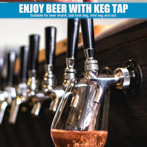Hilangsan 2Pcs Beer Faucet Keg Tap with Lever Handle – Chrome 3/8" Thread