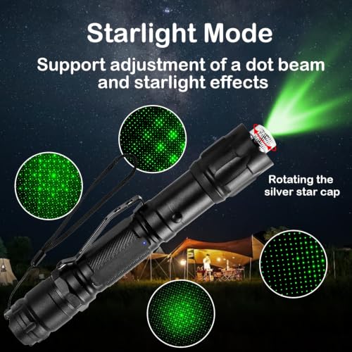 LETEAPII Green Laser Pointer - Type-C Rechargeable Pocket Clip, 1 Pack