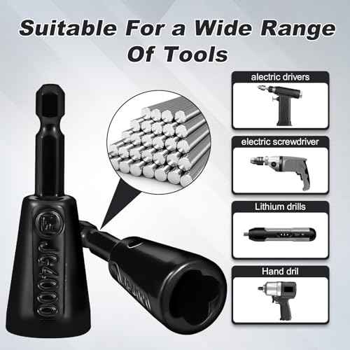 4 Pcs Multifunctional Wire Twister Tool for Drill, Lightweight Wire Nut Twister Compatible with 8 to 24 Awg and 2 to 7 Ways Effortlessly, Wire Nut Twister for Drill for Electrical Power Drill