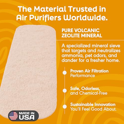Barnakl Pet Odor & Dander Ceiling Fan Filters 5 Pack - Natural Zeolite Air Purifiers for Pet-Friendly Homes