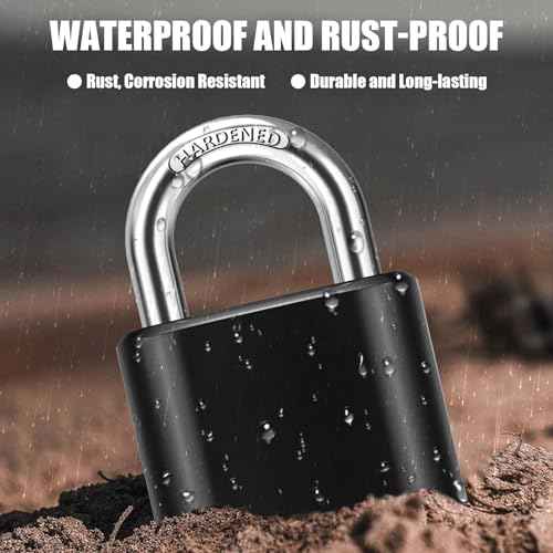Diyife Outdoor Combination Padlock, [Design of Hidden Password] Weatherproof Resettable Combination Padlock, High Security for Sheds Fence, Locker, Home, School, Garage, Garden, Gate Hasps