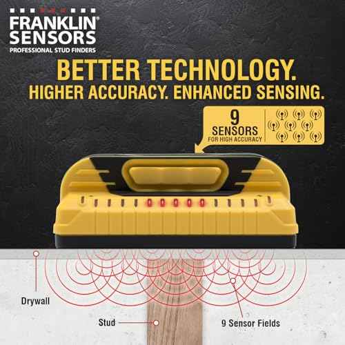 Franklin Sensors ProSensor M150/X990 Stud Finder with Live Wire Detection and 9-Sensors, Wood & Metal Stud Detector/Wall Scanner, Made in The USA