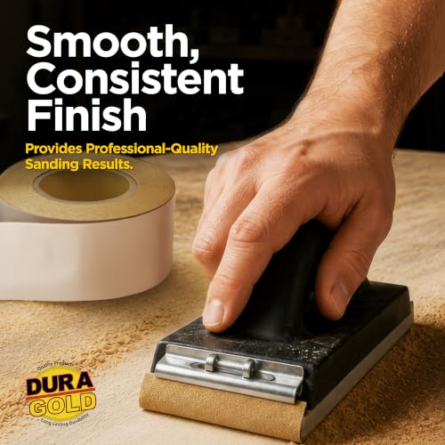 Dura-Gold 80-Grit PSA Longboard Sandpaper Roll 20 Yards for Auto Body & Woodworking