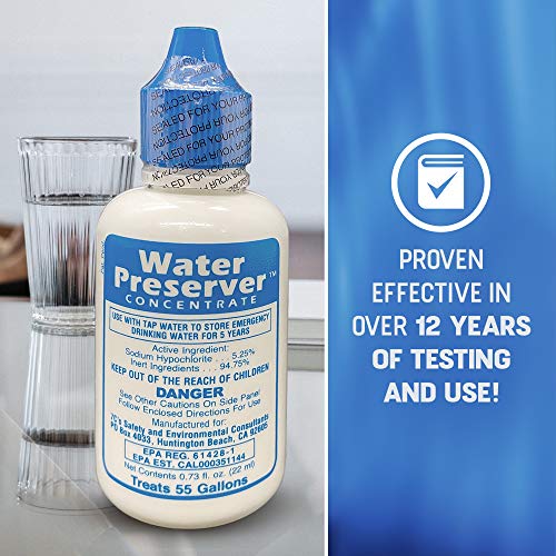 SurvivalKitsOnline 55 Gallon Water Preserver Concentrate - 5 Year Emergency Water Storage Additive