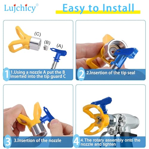 313 Spray Tip Nozzle, Reversible2 Airless Paint Sprayer Tips for Airless Sprayer (/Pack)