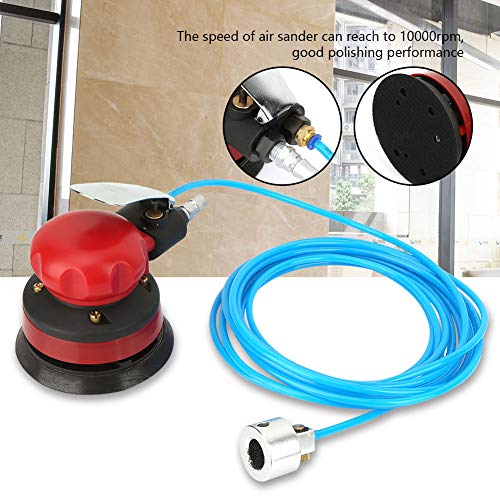 Reminnbor 5-Inch Wet Orbital Air Palm Sander Pneumatic Handheld Grinder Kit