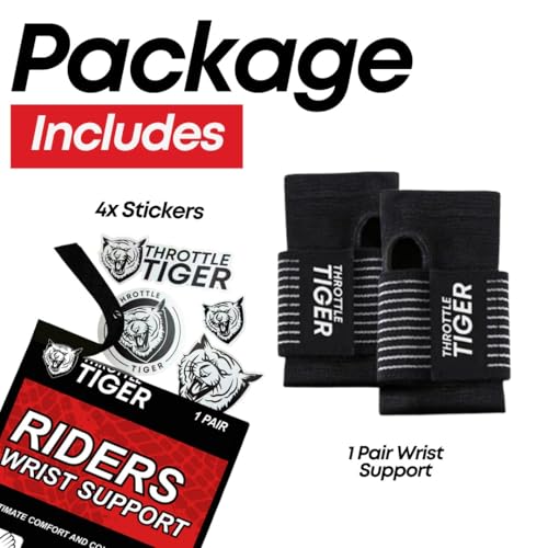 ? Motorcycle Wrist Support, Adjustable Comfort for All Bikers, Reduces Wrist & Hand Pain and Absorbs Vibration (Large)