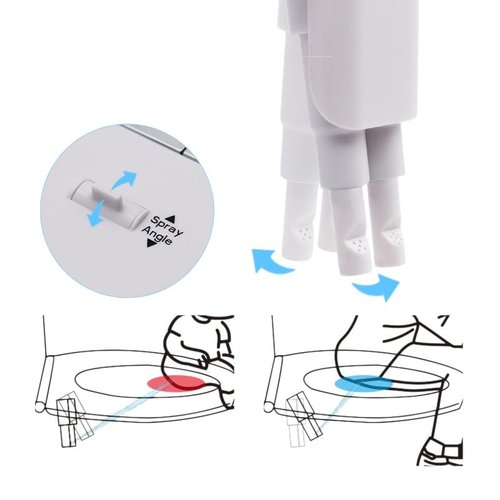 Bidet Toilet Seat Attachment Water Sprayer with Adjustable Pressure, Non-Electric Toilet Bidet,Eco Friendly with Dual Self-Cleaning Nozzles & Easy Installation