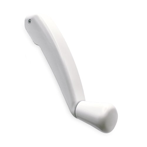 Casement Window Crank Handle Replacement with Folding Low Profile Design, Durable White Finish, Works On Casement and Awning Windows. Fits Milgard Windows and Some Other Window Brands.