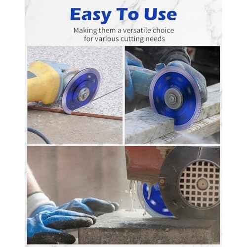 4.5 inch Super Thin Diamond Blade for Angle Grinder, 3 Pcs Tile Saw, Diamond Saw Blades Cutting Porcelain Tile Granite Marbles (Blue)