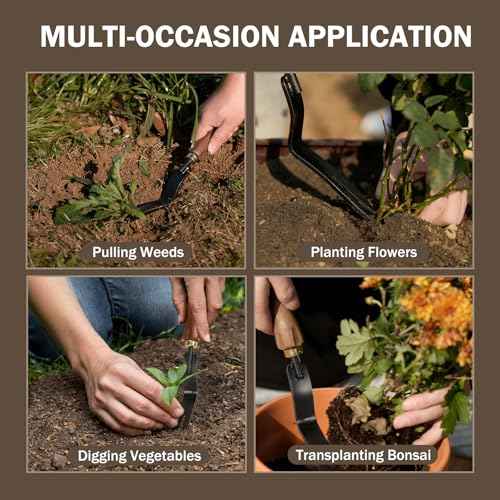 Gardening Tools Weed Puller Tool,Heavy Duty Weeding Tool with Ergonomic Handle Garden Weed Remover Tool for Planting, Flower and Vegetable Care in Lawn Garden Yard