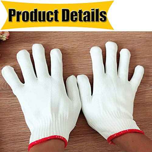 Hand Working Gloves Safety Grip Protection Work Gloves Men Women BBQ Thick Cotton (Pack of 6 Pairs)