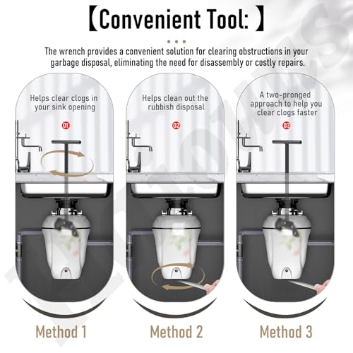 Universal Garbage Disposal Unjamming Wrench for Moen InSinkErator Waste King