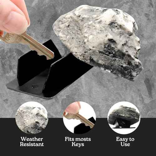 Hide A Key in Plain Sight in a Real Looking Rock/Stone, Holds Standard Sized Spare Keys