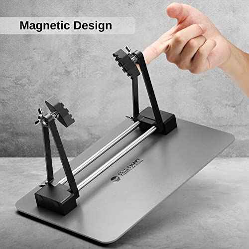SainSmart Magnetic Adjustable Circuit Board Holder, 360 Degrees Rotated, Soldering Helping Hand for Clamping PCB, Desoldering, and Soldering DIY Working Station, ESD Safe
