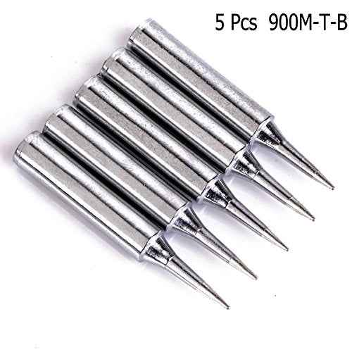 QISF 5 PCS 900M-T-B + 5 PCS 900M-T-I Lead-free Soldering Solder Iron Tips Replacement for Hakko, Radio Shack, TENMA, ATTEN, QUICK, Aoyue, Yihua Soldering Station And More Tool