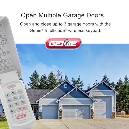Genie Wireless Keyless Garage Door Keypad - 1 Pack - Compatible with All Genie Intellicode Models - White