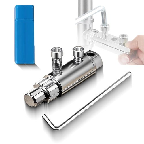 Broken Pipe Extractor Tool, Broken Bolt & Screw Remover, Extract Stripped Threads, Damaged Pipes and Faucet Valves, for 1/2”, 3/4”, 1” Pipes