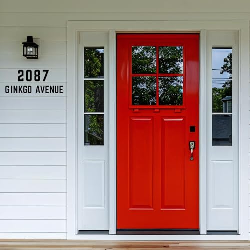 Black 5 Inch Aluminum House Address Letters - Floating Metal Numbers