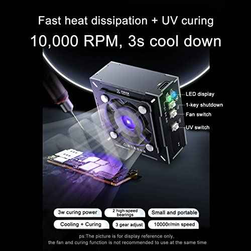 Solder Fume Extractor UV Fast Curing Smoke Absorber Remover Smoke Prevention Absorber DIY Working Fan for Soldering Station