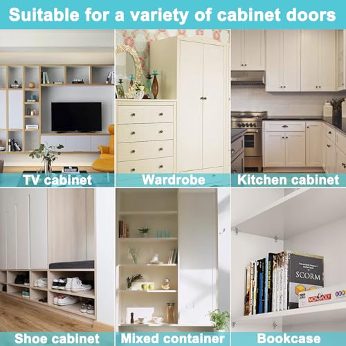Cerpourt Silver Shelf Pins Pegs Kit - 144 Pcs Metal Support Supports with Rubber Covers for Cabinets & Shelves