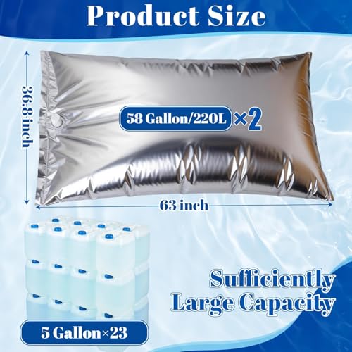 TOHONGADON 116 Gallon Aluminum Foil Emergency Water Storage Tank for Family Preparedness