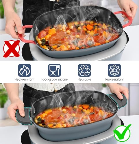 Ninja Slow Cooker Silicone Handle Cover Sleeve - Heat-Resistant 500°F