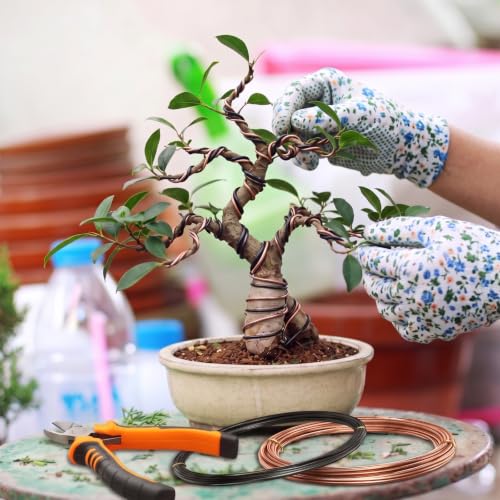 Mudder Bonsai Training Wire Kit 1/1.5/2.0mm Aluminum 5 Rolls with Cutter