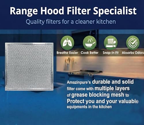 2X 8x8 Range Hood Filter for Ventline BCC024600 (2-Pack) - Amazinpure