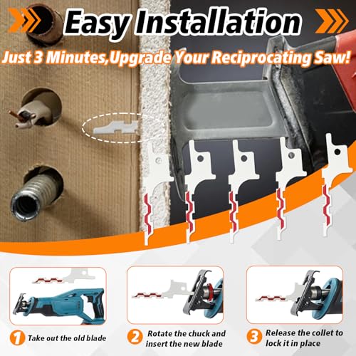 5 PCS 48-00-1640 Replacements Made for Drywall Blade, Replacement Blade for Sawzall Drywall Access, Blunt Point