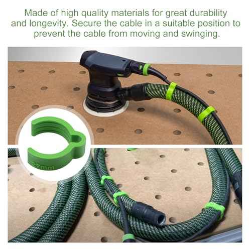 QQZ Coiled Hose Clips for Festool 27mm Hoses, for Festool Dust Extractor And Sander -10 Pcs