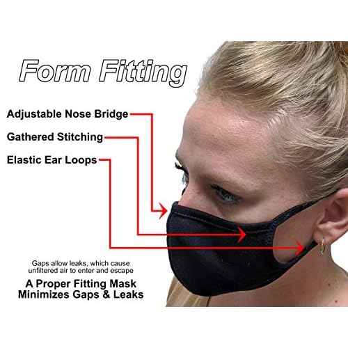 Universal Cloth Face Masks ? Reusable Dust & Allergy Masks ? 100% Cotton, 2 Layer, Washable, for Teens & Adults ? Protects from Dust, Pollen, Pet Dander & More (Blue, Large - Pack of 4)