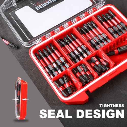 IPX4 Waterproof Small Storage Parts Organizer, Small Parts Case with Removable Dividers, Screwdriver Bit Set Box