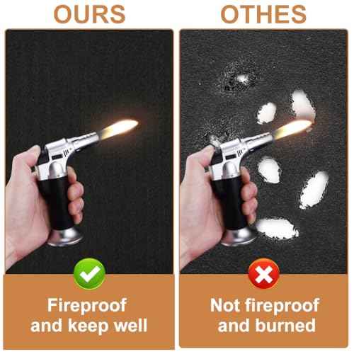 2Packs Welding Blanket Fireproof, 12" x 12" Opening Shape Welding Mat Up To 1800¡ÆF, Brazing Heat Shield for Torch, Flame Retardant Protective Mat for Solder Plumbers HVAC Torch Protector