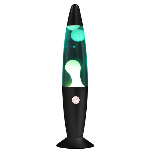 Vanful Magma Liquid Motion Lamp with Black Base for Adults Blue Lamps with White Wax for Kids Mood Lamps Perfect Presents for Christmas Thanksgiving Day NightLight with 25W Bulb