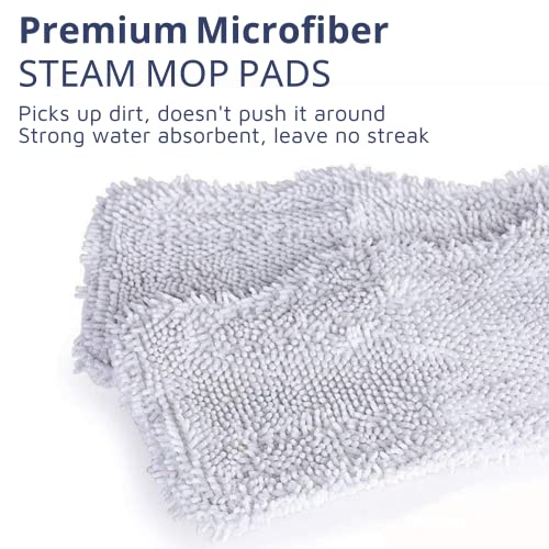 Flammi 4-Pack Steam Mop Pads for Shark S3101 S1000 SK460 – Reusable White Pads