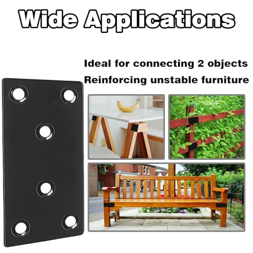 35-Piece Flat Metal Brackets 3.15" Stainless Steel Support Plates for DIY Projects