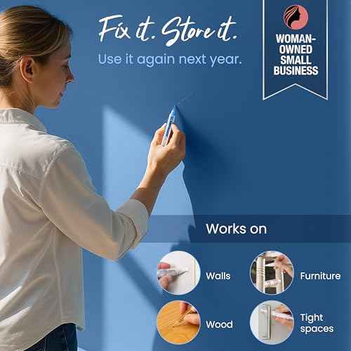 Slobproof Refillable Touch-Up Paint Pen, Mess-Free, Reusable Wall Paint Repair Tool, Precise Application, DIY Home Improvement, Furniture, Arts and Crafts, Patented Design, Easy Storage, Pack of 2