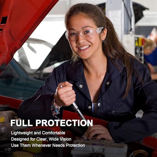 ProtectX Safety Glasses for Men & Women, Safety Sunglasses with Anti-Fog Scratch Resistant Lenses, Non-Slip Grips, ANSI Z87.1
