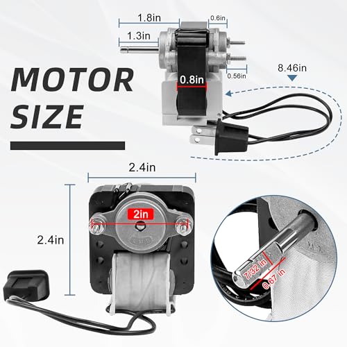 Fetechmate Bathroom Vent Fan Motor Kit Replacement for Nu-Tone, Bro-an 70 CFM, Model S99080166, Variation 1