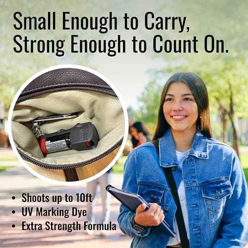 Mace Pepper Spray - Pocket, Sport, & Twist Lock Models, Max Strength 10% OC Formula, Long Lasting UV Dye, Self Defense Pepper Spray for Women & Men